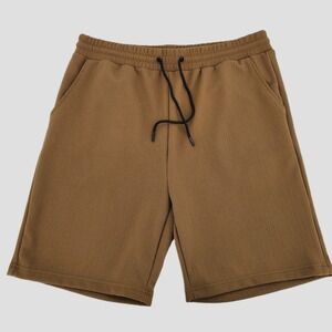 American Stitch Textured‎ Athletic Shorts Drawstring Elastic Waist Tan Mens XL